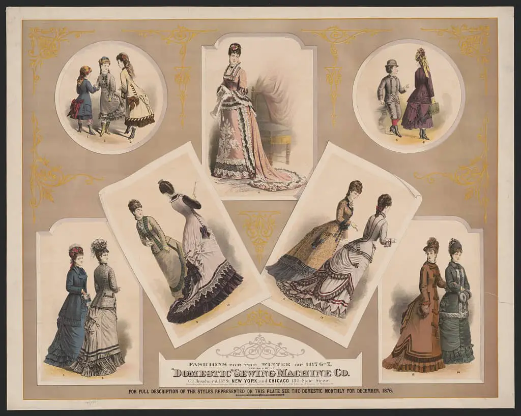 Gilded Age Fashions for the winter of 1886