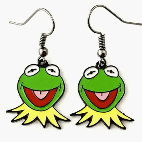 Color represents hope - Kermit the Frog earrings
