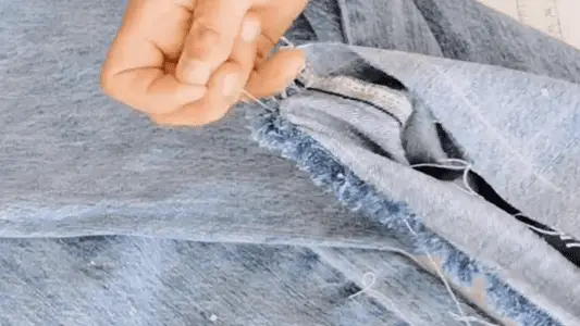 How to distress jeans 1st Way Step 2