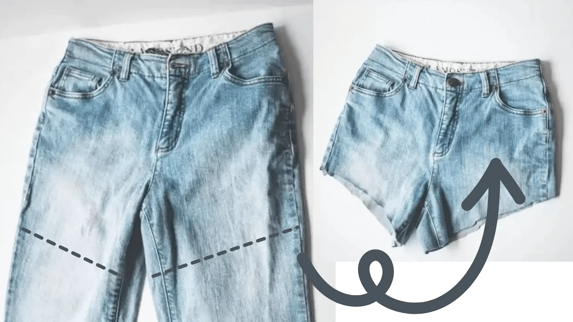 How to distress jeans 2nd Way Step 1