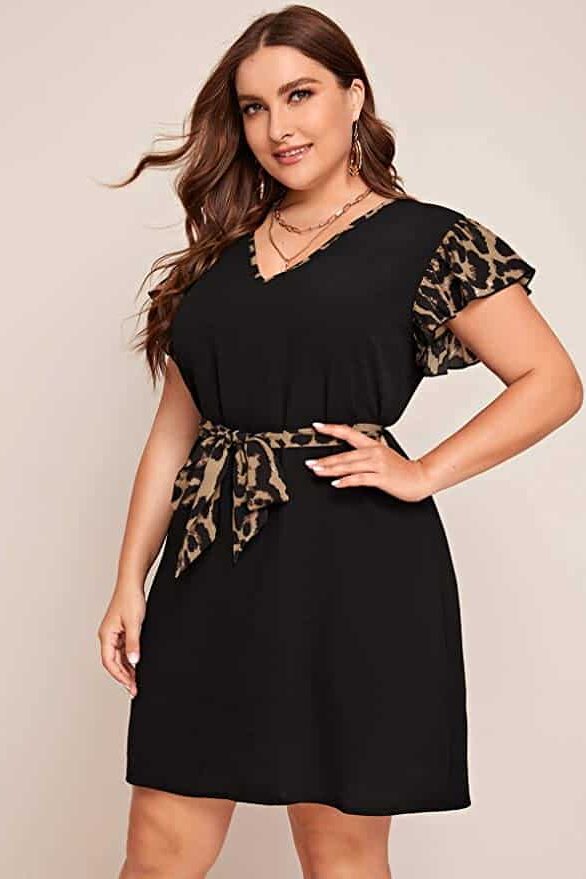 Plus Size Spring outfit ideas for women 2023 - belted dress 4