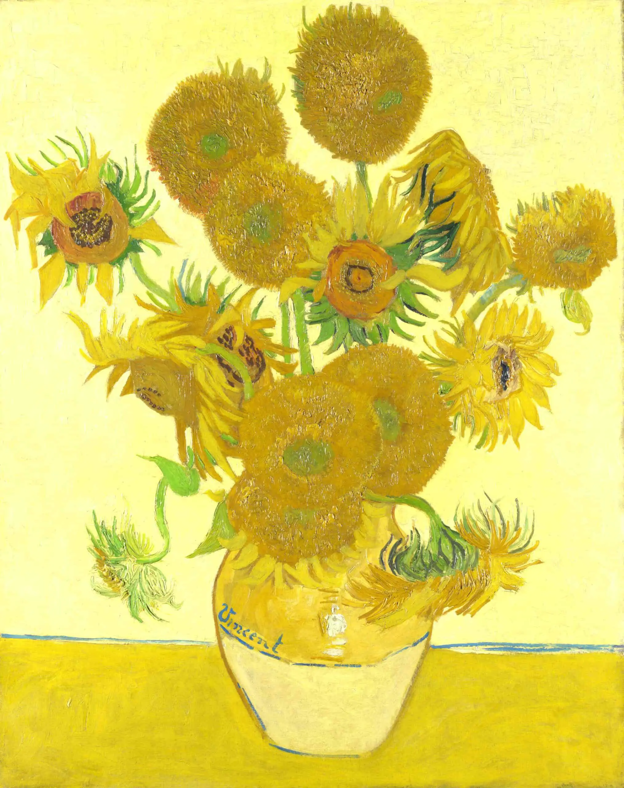 Sunflowers (F454), by Vincent van Gogh, National Gallery
