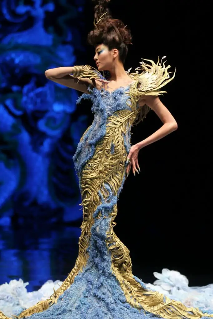 The Story of Dragon Wedding Dress Collection 1, by designer Guo Pei, 2013