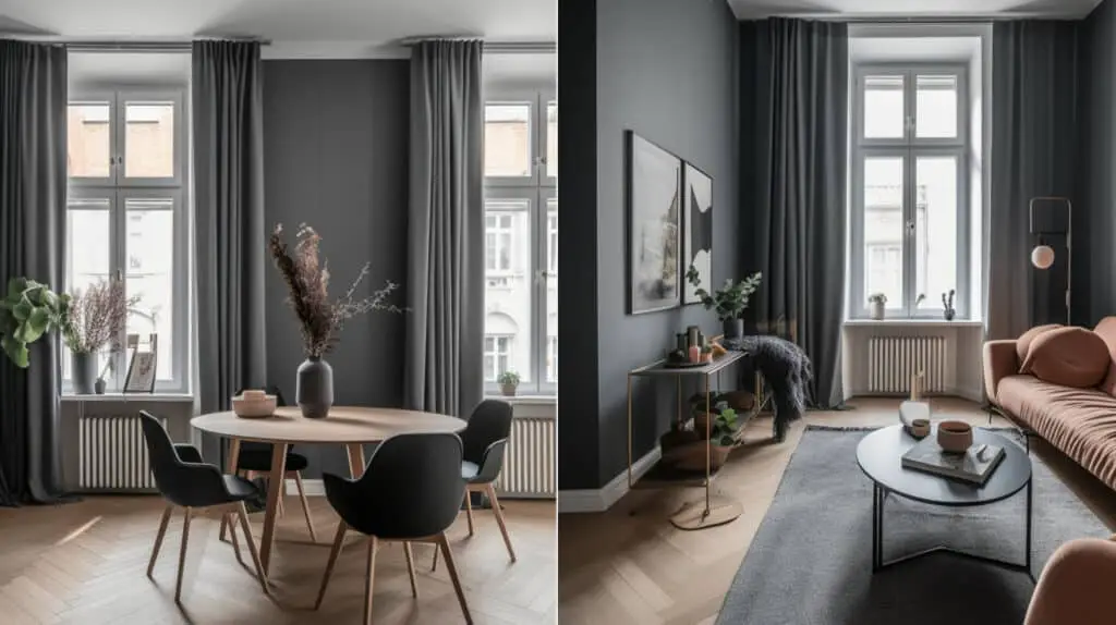 A stylish pastel apartment in Frederiksberg