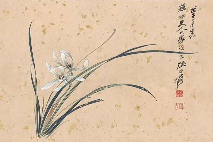 Chinese Ink Painting of Orchid, by Zhang Da Qian