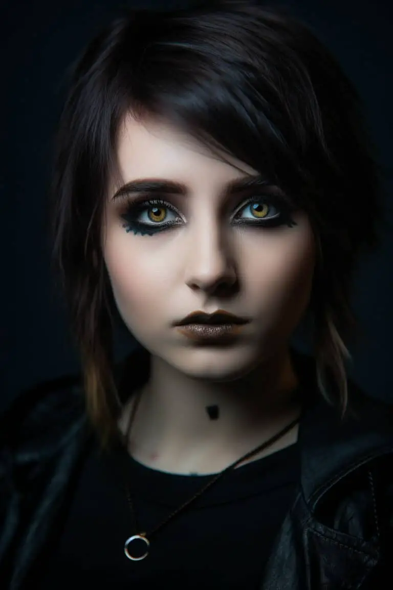 E-girl with Emo Makeup