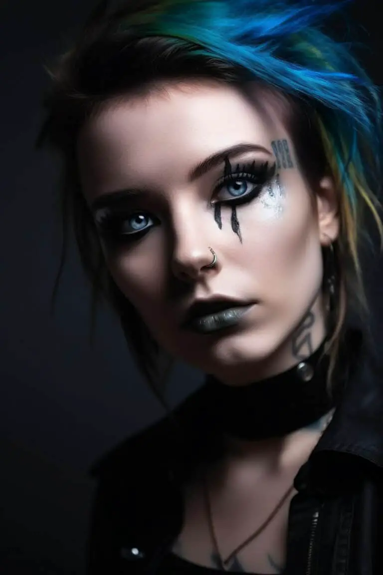 E-girl with Punk Makeup