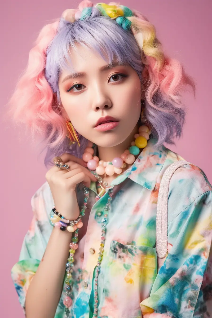 Japanese Model with Decora Fashion Outfit