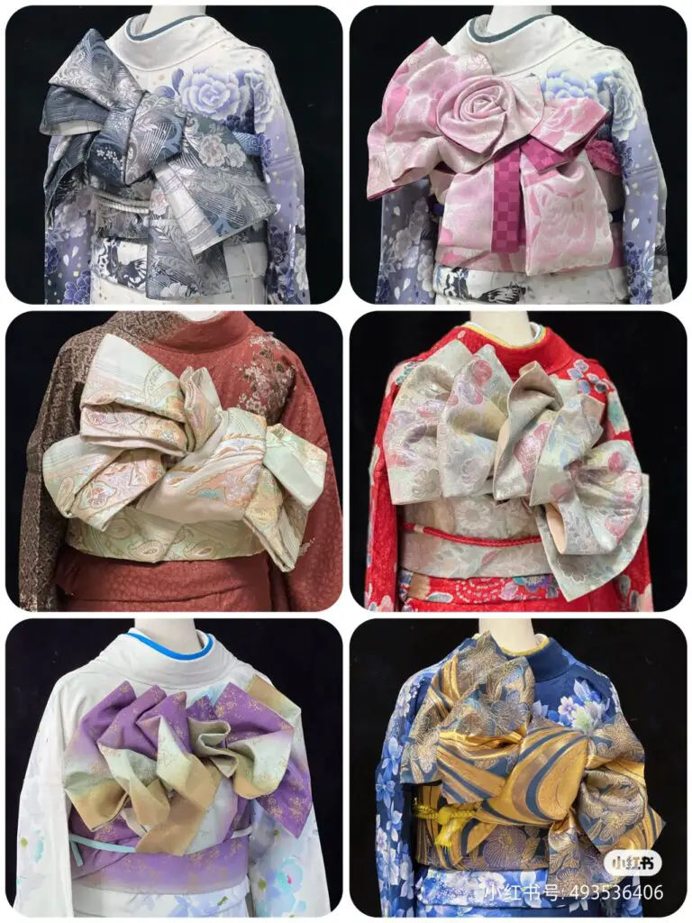 Different Obi Belt Knots from Xiao Hongshu