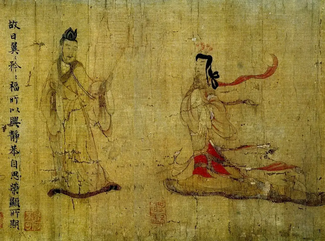 A section of Admonitions of the Instructress to the Court Ladies painted by Gu Kaizhi