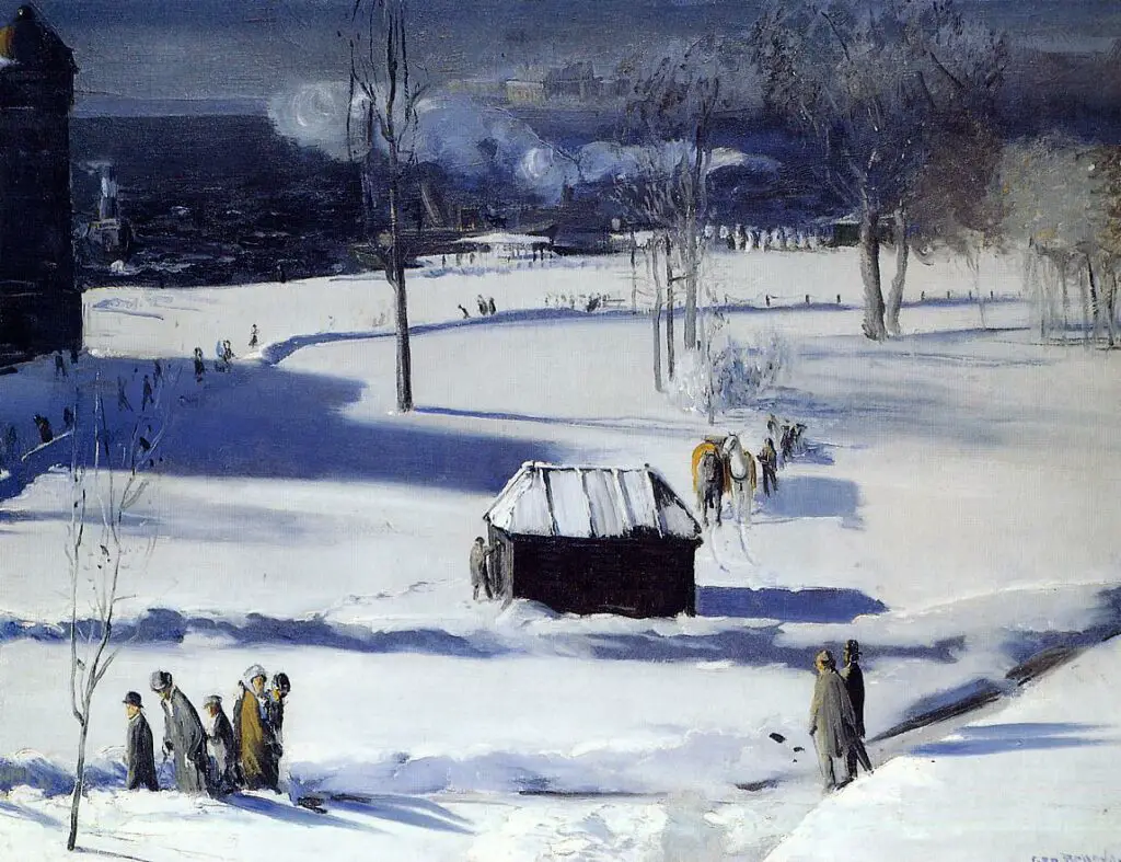 "Blue Snow, the Battery", by George Bellows in 1910