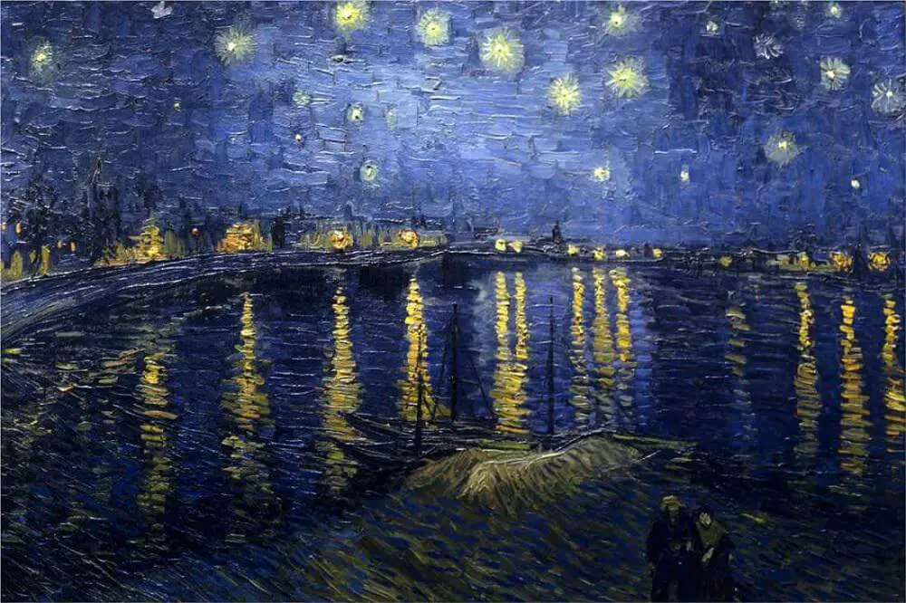 Starry Night Over the Rhone, by Vincent Van Gogh in1888