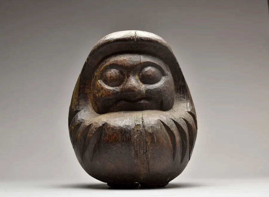 Wood daruma doll from the Edo period