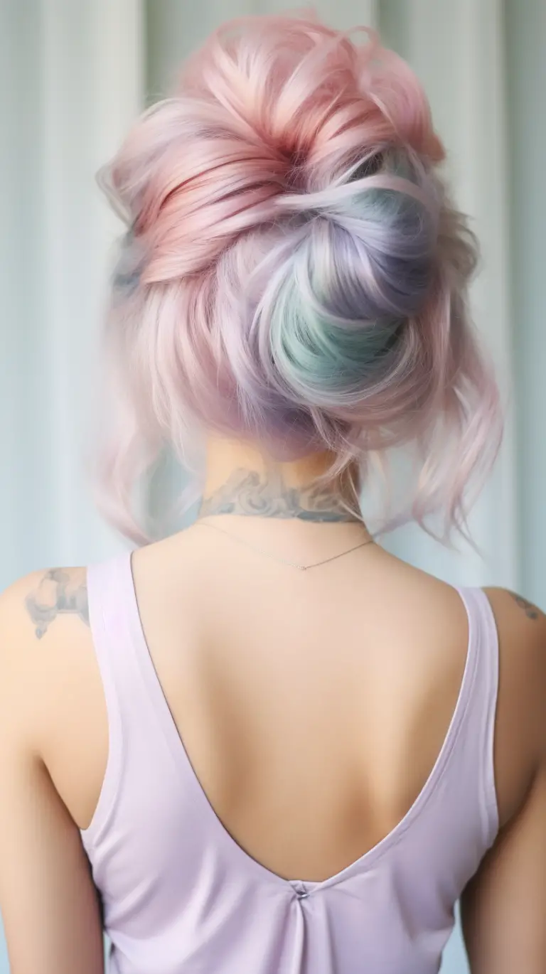 a fairy kei bun hairstyle