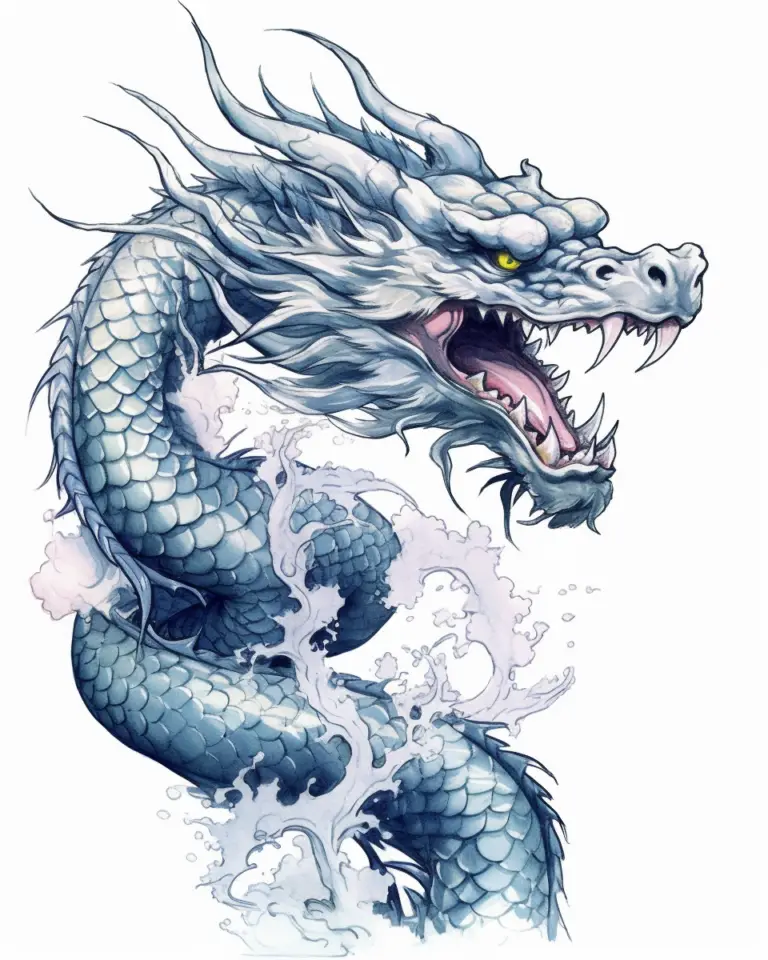 Azure Dragon Tattoo Idea 1