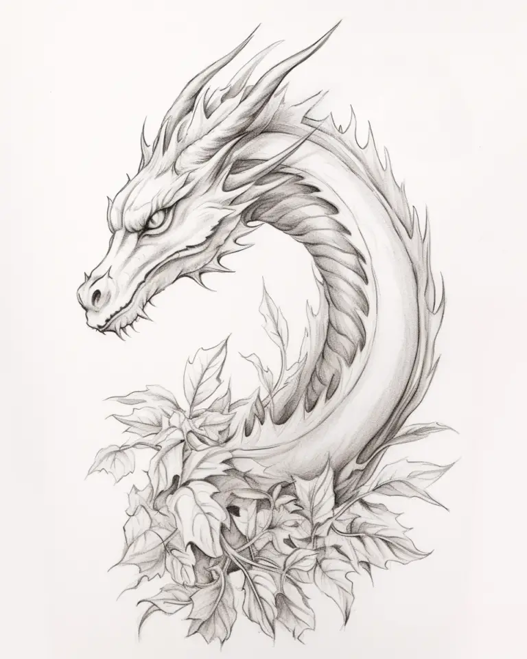 Azure Dragon Tattoo Idea 3