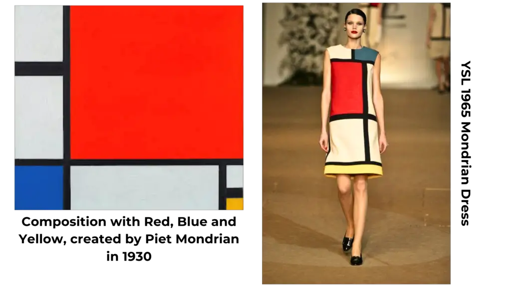 Composition with Red, Blue and Yellow, and YSL Mondrian Dress