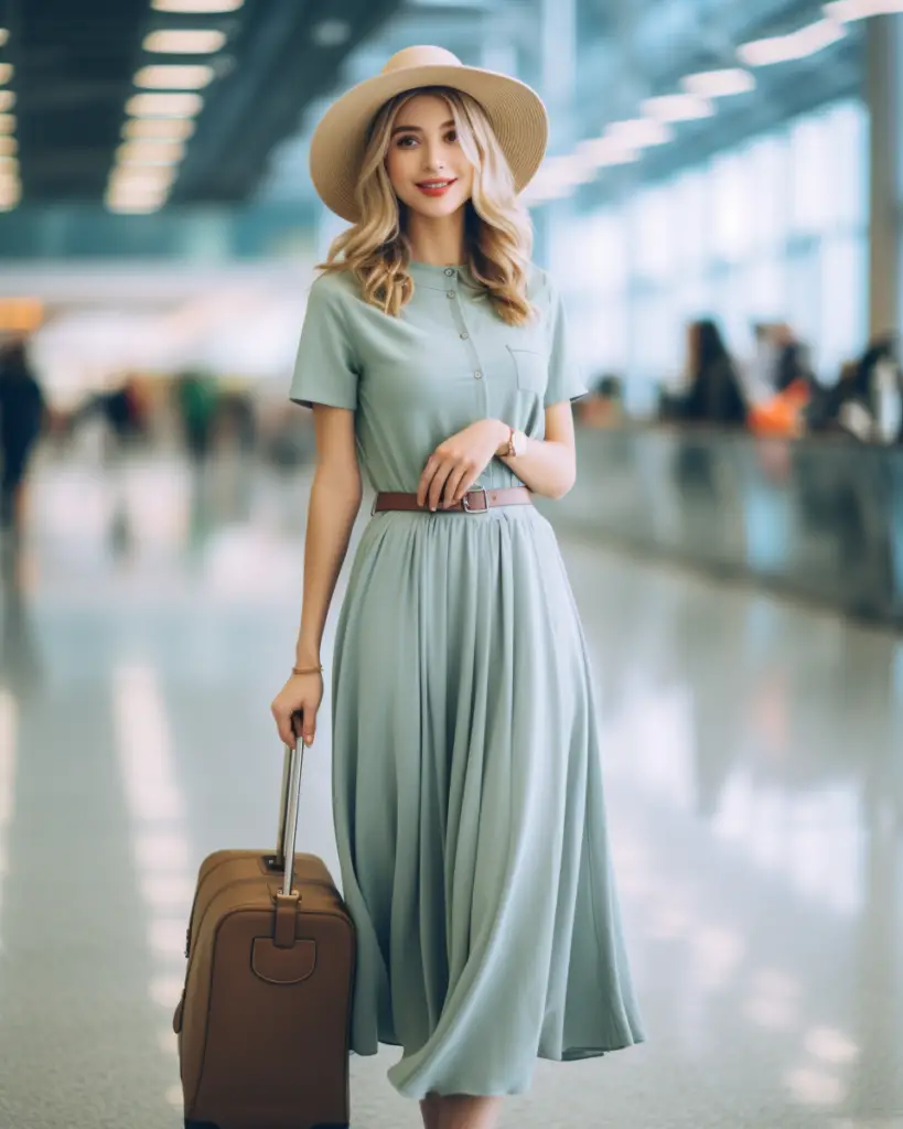 Summer Airport Outfit Idea 2