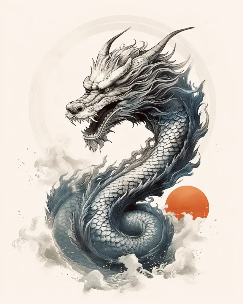 Chinese Dragon Tattoo Ideas Their Meanings In China S Culture   Torch Dragon Tattoo Idea 3 819x1024 