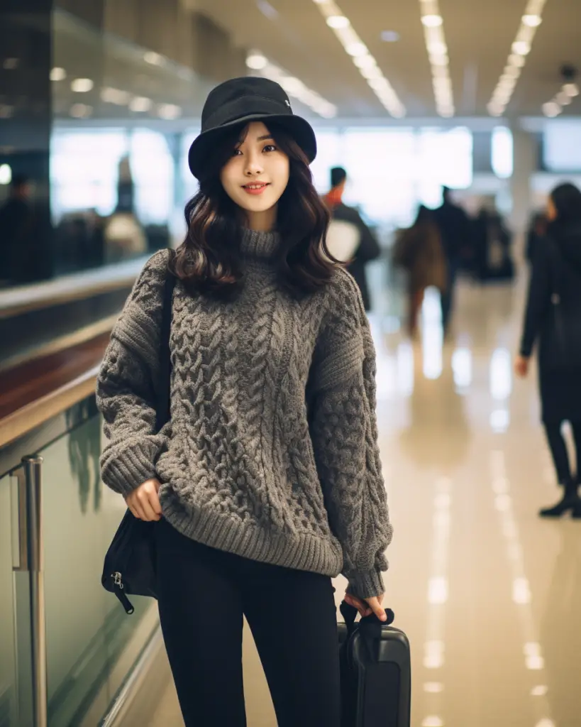 Winter Airport Outfit Idea 1