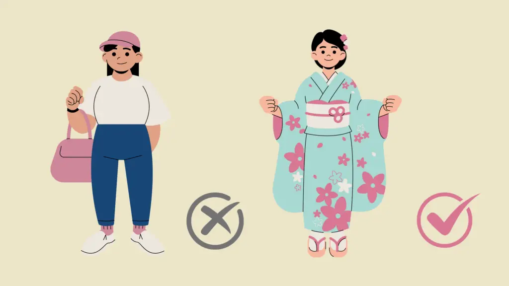 Do not wear bicolor outfits (one color at top and one at bottom) to a Japanese wedding