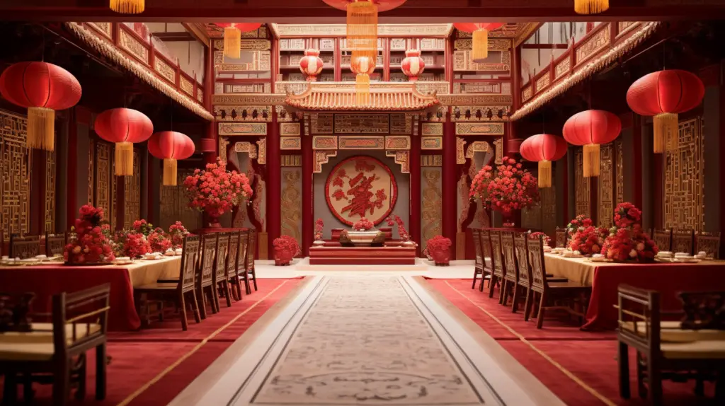 A traditional Chinese wedding venue