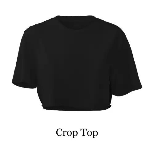 Types of Shirts - Crop Top