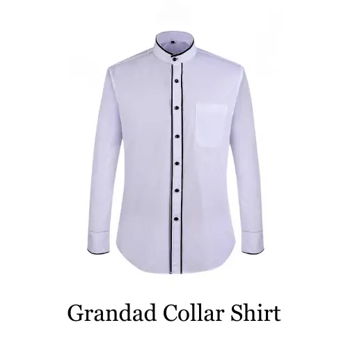 Types of Shirts - Grandad Collar Shirt