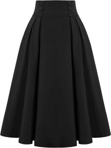 Dark Pleated Vintage Skirt